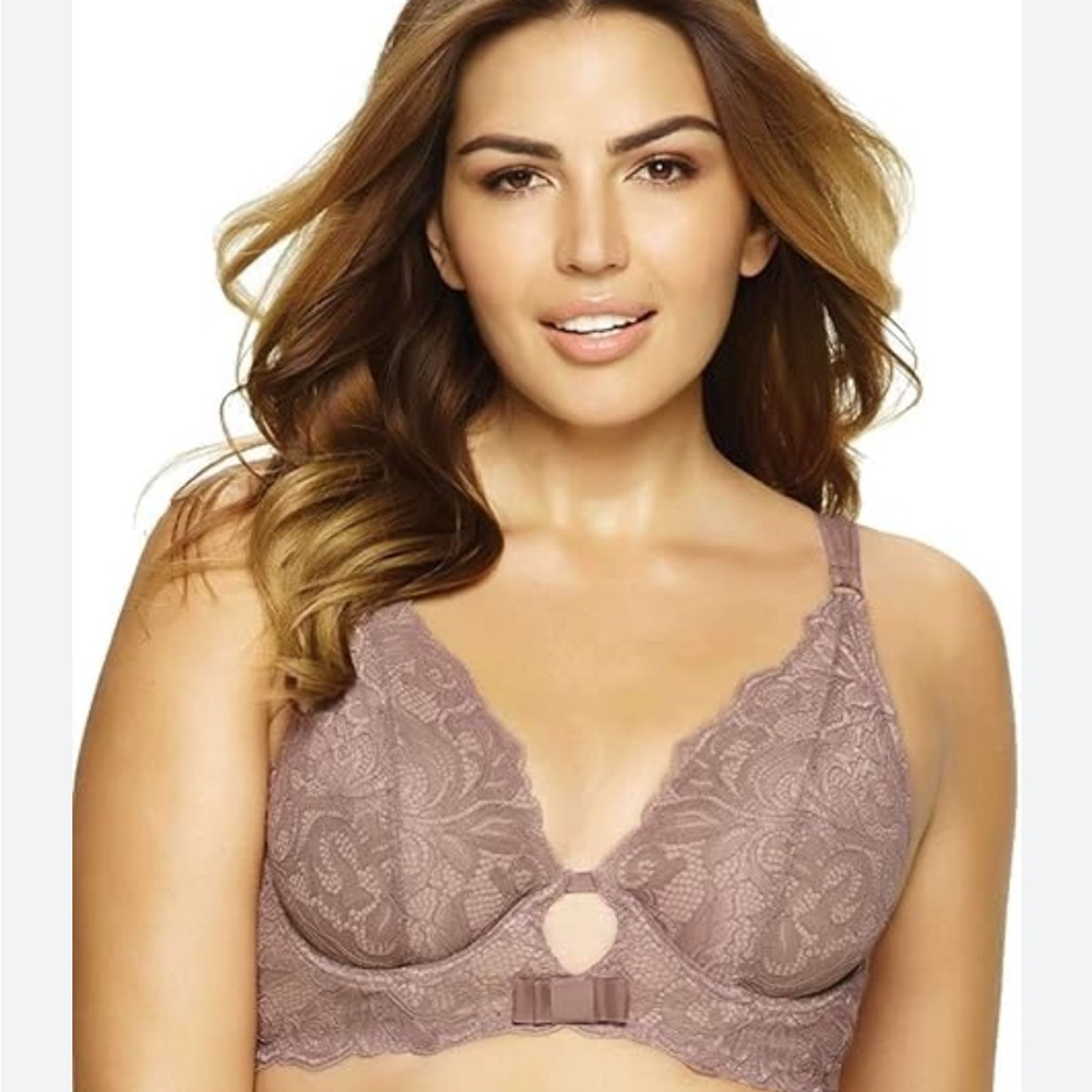 Paramour by Felina Sophia Longline Unlined Bra 32D NWT